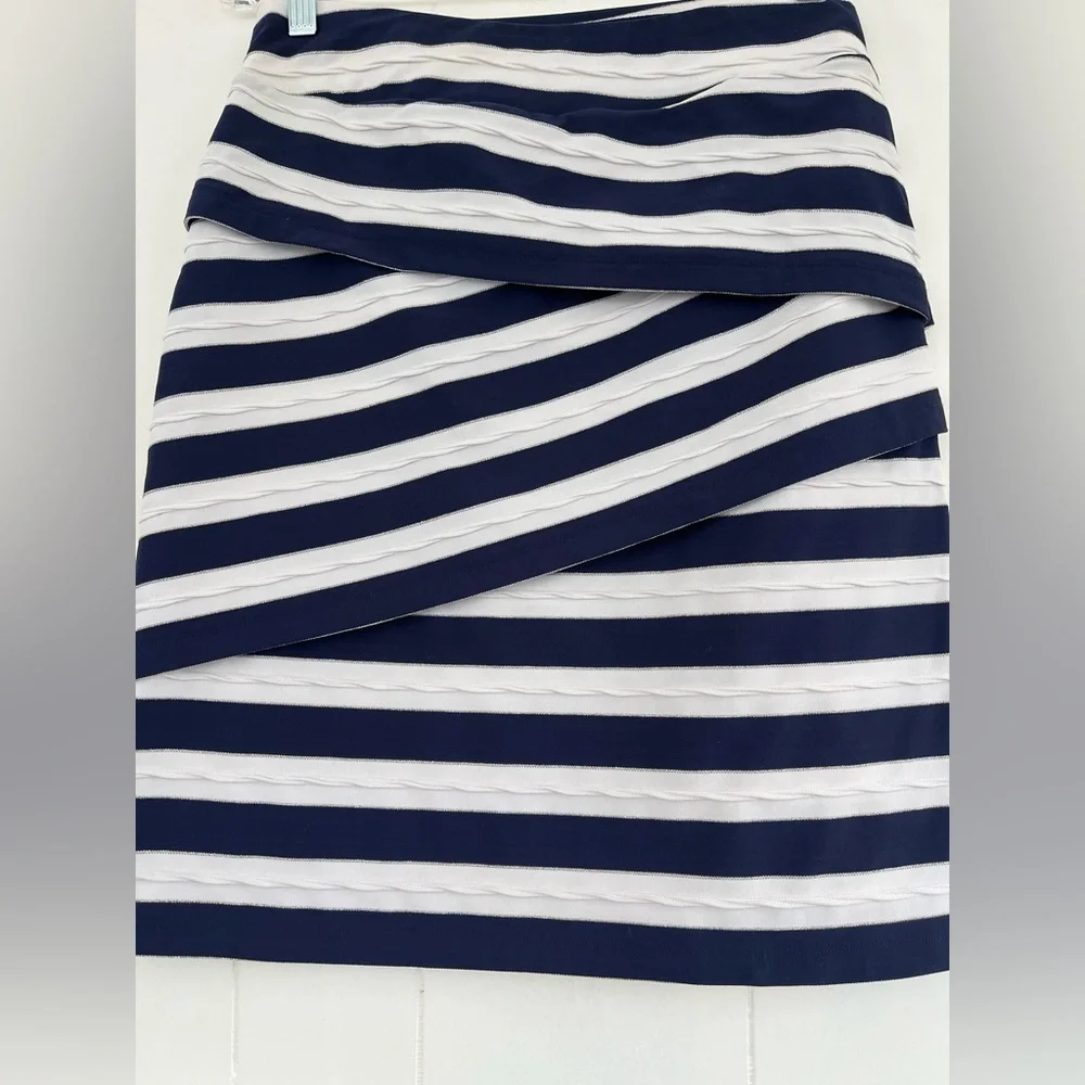 J. McLaughlin Blue White Stripe Nicola Skirt Size XS - Picture 5 of 10